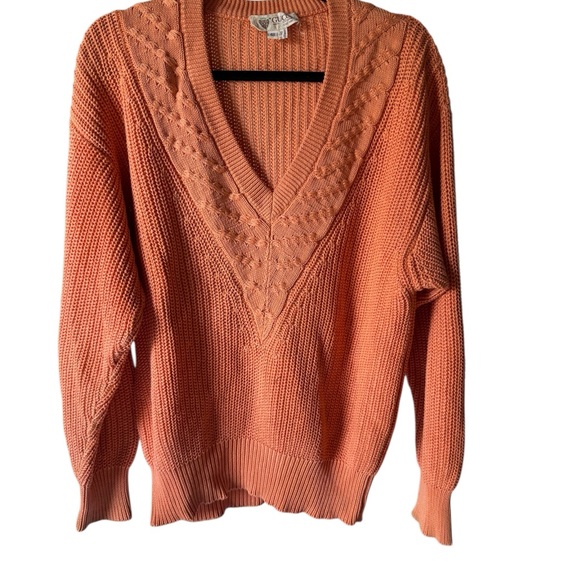 Gucci Orange V-Neck Sweater for Women